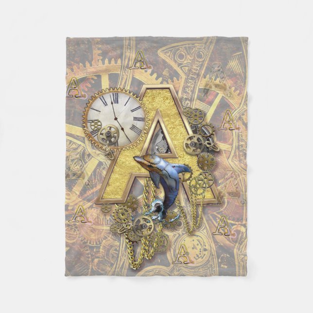 Couverture Polaire Alphabet, Monogramme A (Devant)