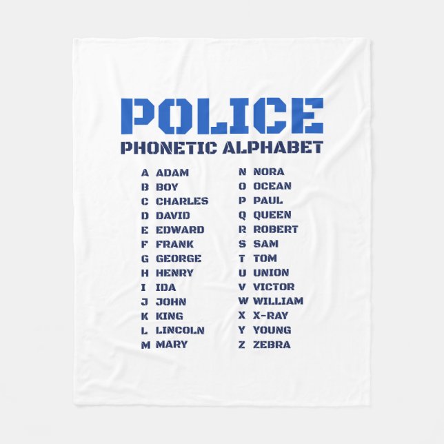 Couverture Polaire Alphabet Phonétique A à Z de la police complète (Devant)