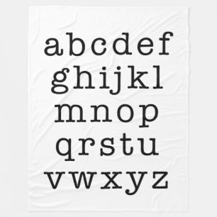 Couverture Polaire Alphabet simple de machine à écrire moderne mini