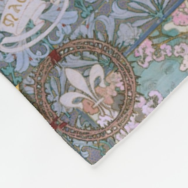 Couverture Polaire Alphonse Maria Mucha – Art nouveau Jugendstil (Coin)