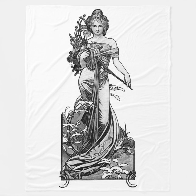 Couverture Polaire Alphonse Mucha Broken Blossoms (Devant)