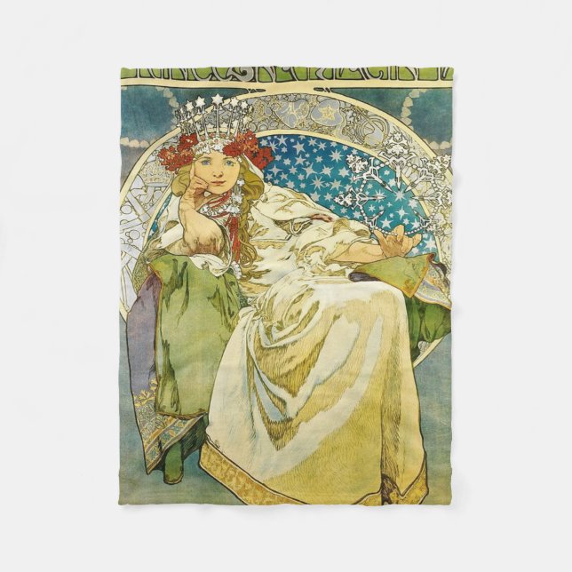 Couverture Polaire Alphonse Mucha Princesse Hyacinth (Devant)