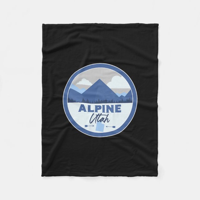 Couverture Polaire Alpine Utah Ut Mountains Dge Hiking Souvenir  (Devant)