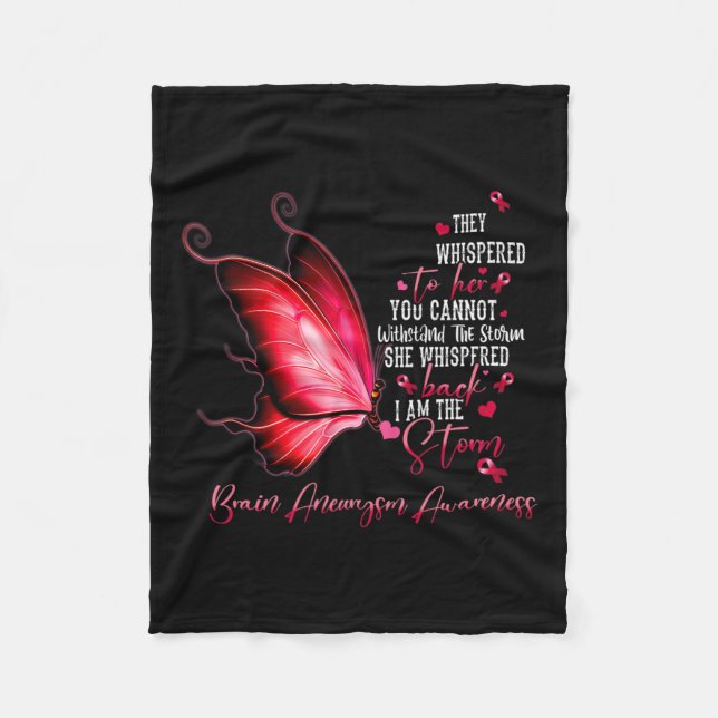 Couverture Polaire Am Le Papillon de sensibilisation à l'neurysme cér (Devant)