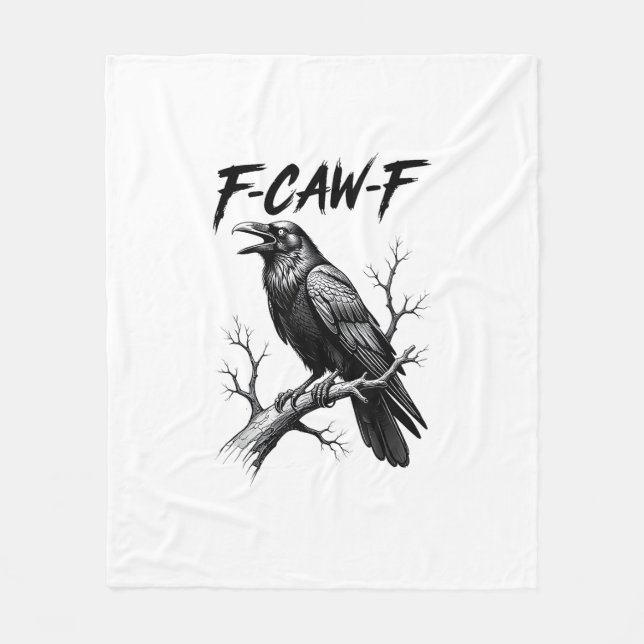 Couverture Polaire Amant de corbeau F Caw F Mème Style Classique (Devant)