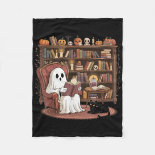 Couverture Polaire Amants de livres de lecture de fantômes Halloween