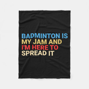 Couverture Polaire Amateur de badminton rétro est mon truc drôle