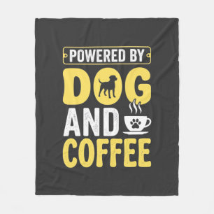 Couverture Polaire Amateur de café chien propulsé par le design