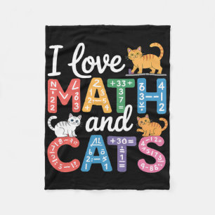 Couverture Polaire Amateur de chat de maths Prof de maths drôle J'aim