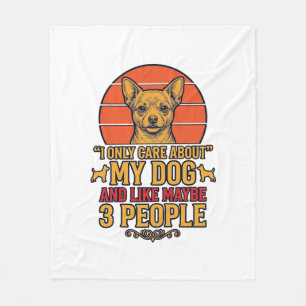 Couverture Polaire Amateur de chien drôle Citation vintage Vector Des