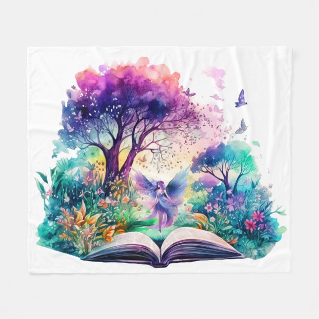 Couverture Polaire Amateur de livres de fantasy Fée (Devant (Horizontal))