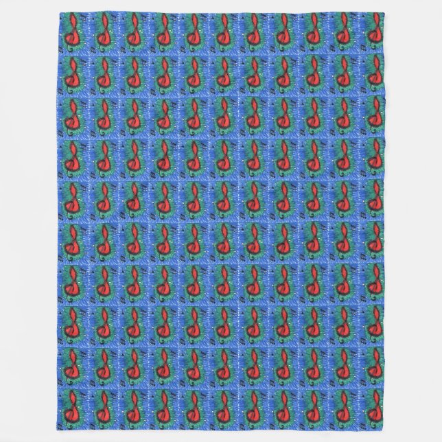Couverture Polaire Amateurs de musique notation musicale joyeux desig (Devant)