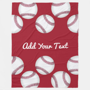 Couverture Polaire amateurs de sports de baseball ajouter votre nom o