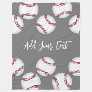 Couverture Polaire amateurs de sports de baseball ajouter votre nom o