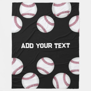 Couverture Polaire amateurs de sports de baseball ajouter votre nom o
