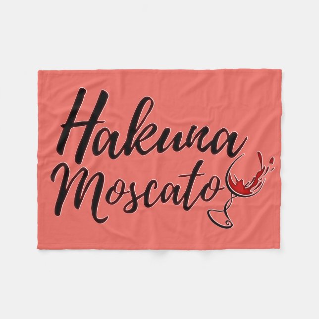 Couverture Polaire Amateurs de vin de Hakuna Moscato (Devant (Horizontal))