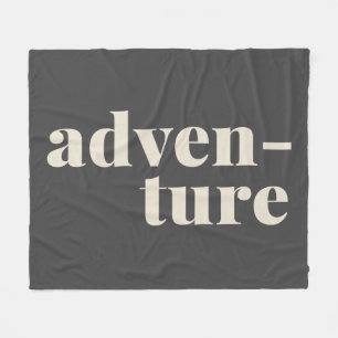 Couverture Polaire Amateurs de voyage aventure Citation noir blanc gr