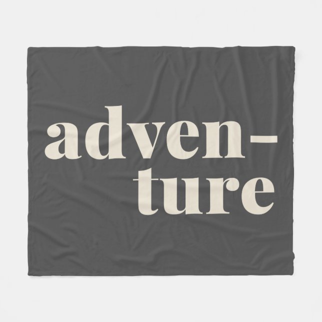 Couverture Polaire Amateurs de voyage aventure Citation noir blanc gr (Devant (Horizontal))