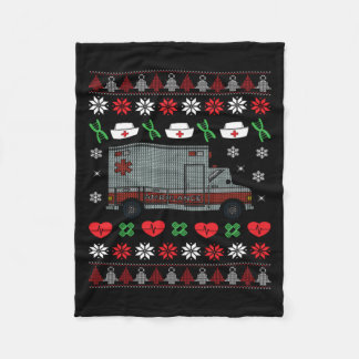 Couverture Polaire Ambulance de Noël Parfait Hôpital vacances