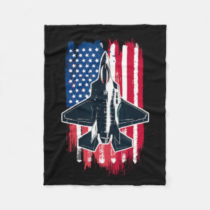 Couverture Polaire Américain Fighter Jet F-35 4 juillet Hommes Femmes