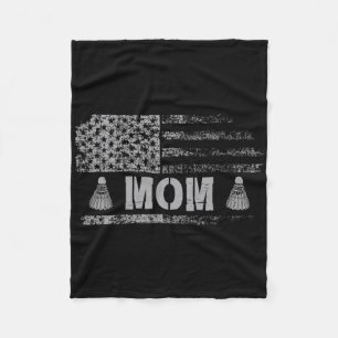 Couverture Polaire American Badminton Mom Usa Flag Team Badminton