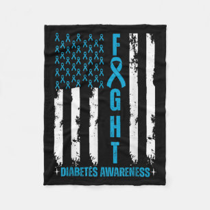 Couverture Polaire American Flag Lutte contre le diabète Sensibilisat