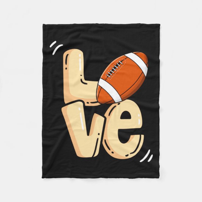 Couverture Polaire American Football Love Valentines Rugby Srts Pl _1 (Devant)
