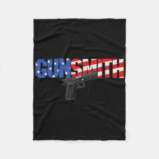 Couverture Polaire American Gunsmith Patriot Usa Flag Retro Style Gun