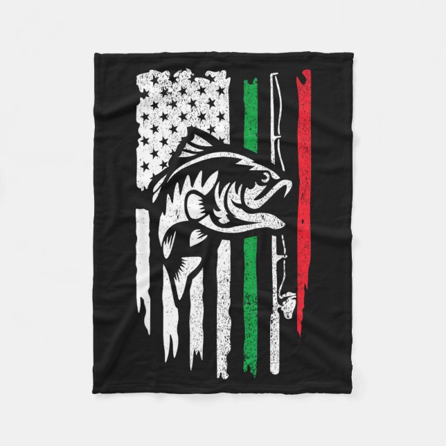 Couverture Polaire American Italian B Fishing Flag For Fisherman Ital (Devant)