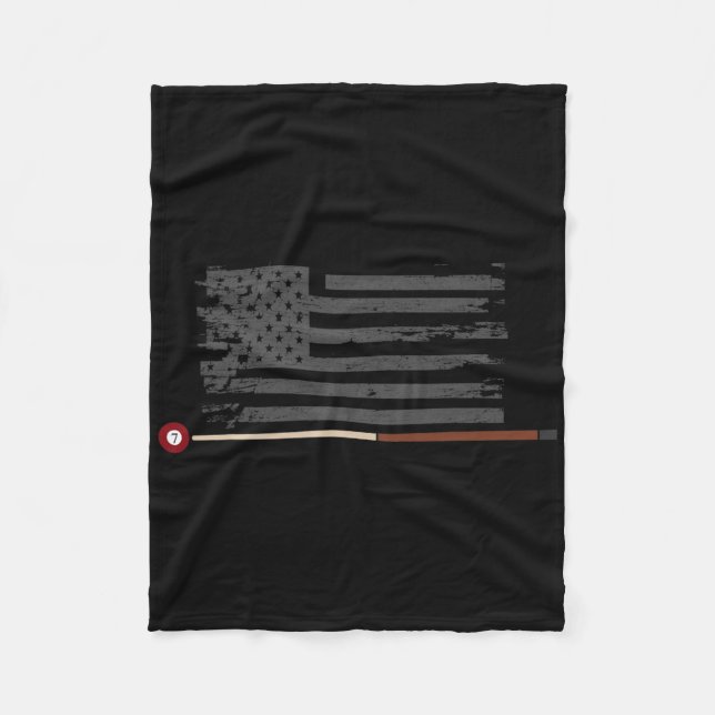 Couverture Polaire American Pool Player Us Drapeau Billiards Bâton de (Devant)