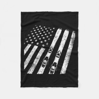 Couverture Polaire American vintage skiing ski winter mountain usaAme