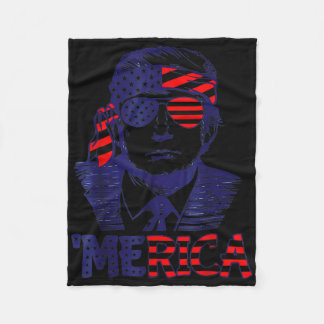 Couverture Polaire Amérique cool Trump heureux 4 juillet Trump Amériq