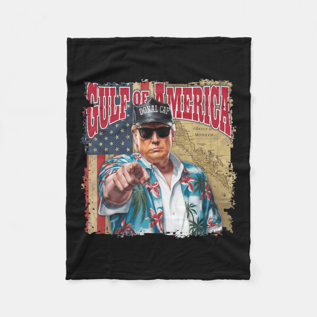 Couverture Polaire Amérique du Golfe des États-Unis Salutation Trump  (Devant)