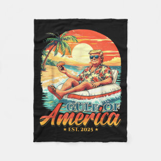 Couverture Polaire Amérique Golfe Trump 2024 Retro Beach Usa America 