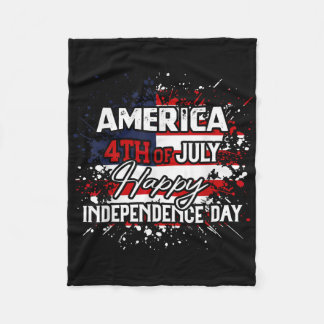 Couverture Polaire Amérique Joyeux 4 juillet Jour de l'indépendance H