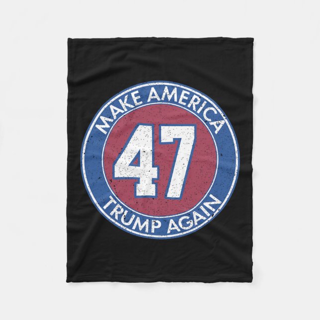 Couverture Polaire Amérique Trump 47 (Devant)