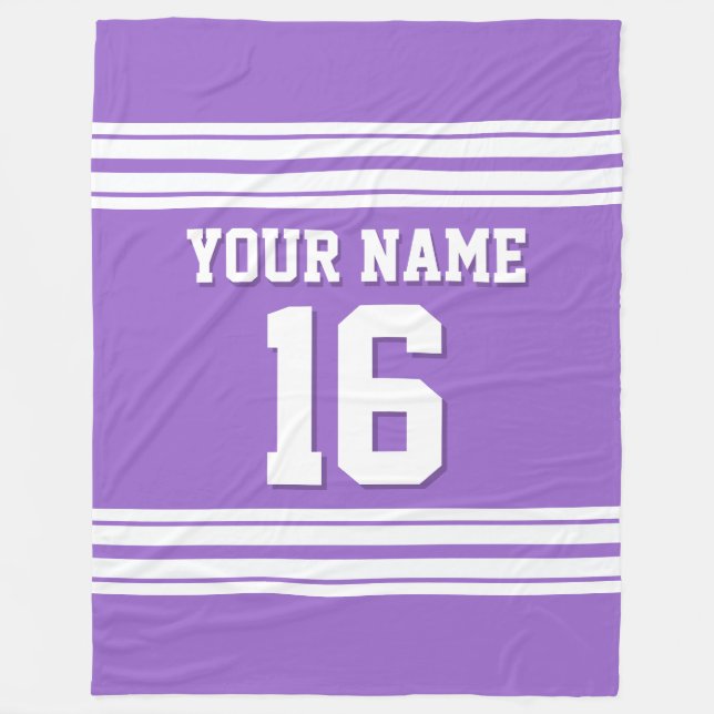Couverture Polaire Amethyst Purple White Sports Jersey (Devant)