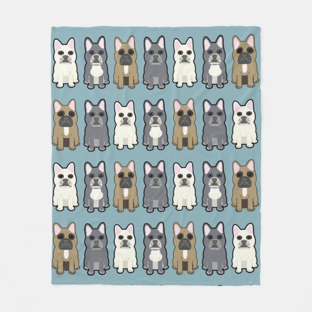 Couverture Polaire Amis Frenchie (Devant)