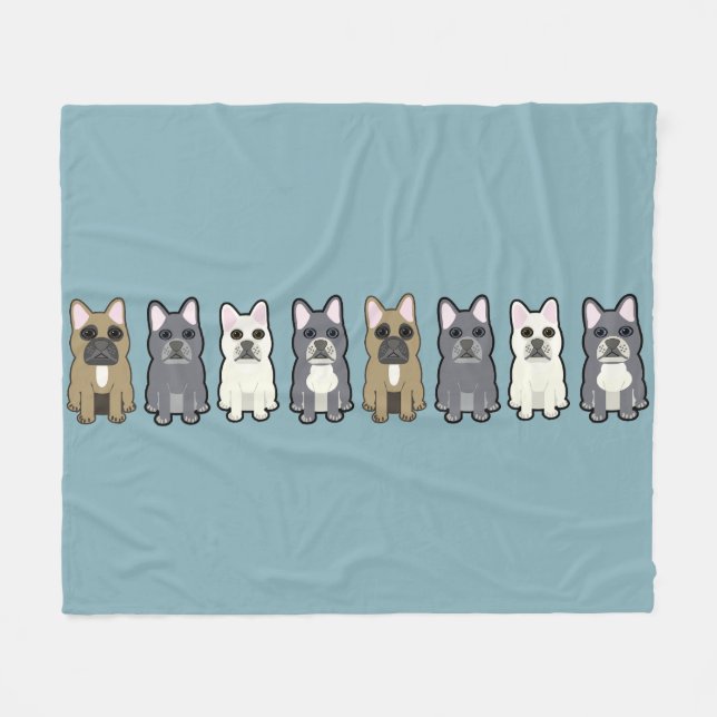 Couverture Polaire Amis Frenchie (Devant (Horizontal))