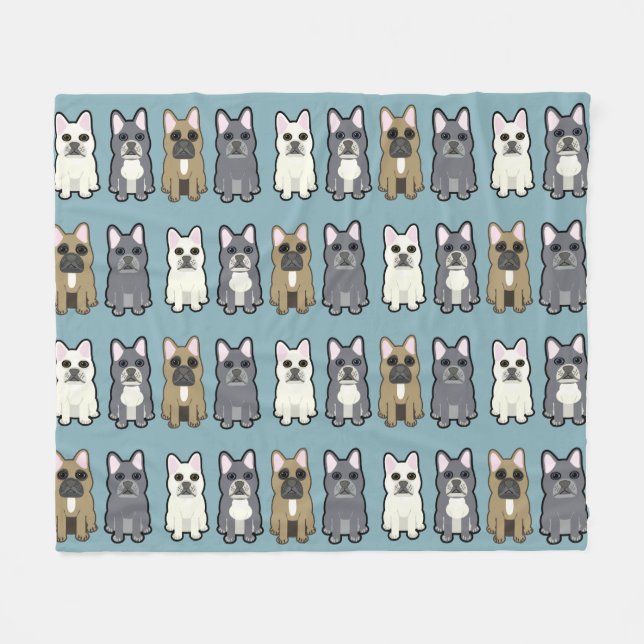 Couverture Polaire Amis Frenchie (Devant (Horizontal))