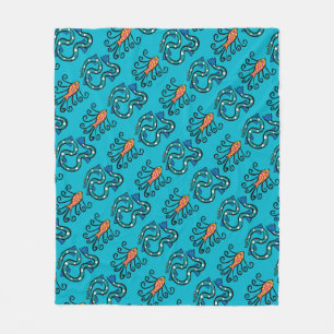 Couverture Polaire Amis illustrés colorés de poissons