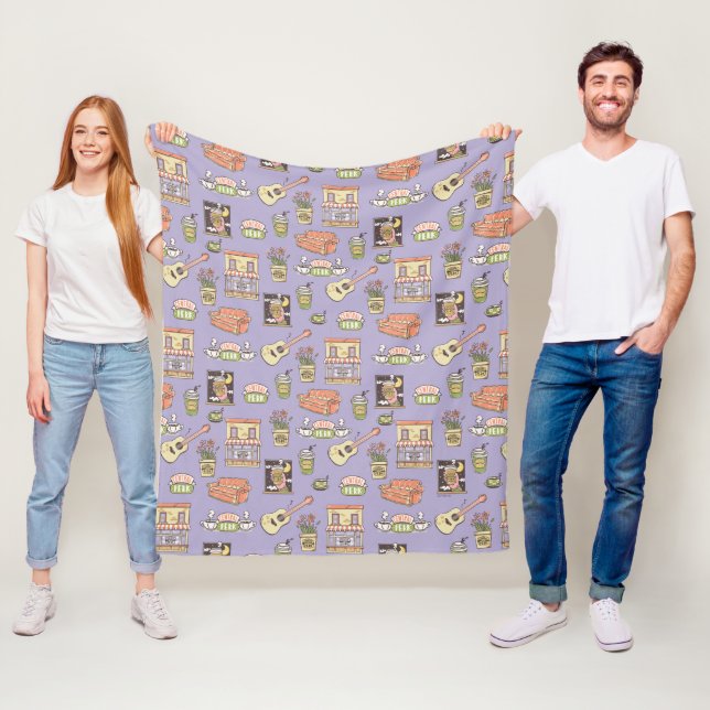 Couverture Polaire AMIS™ | Motif d'icône violet (En situation)