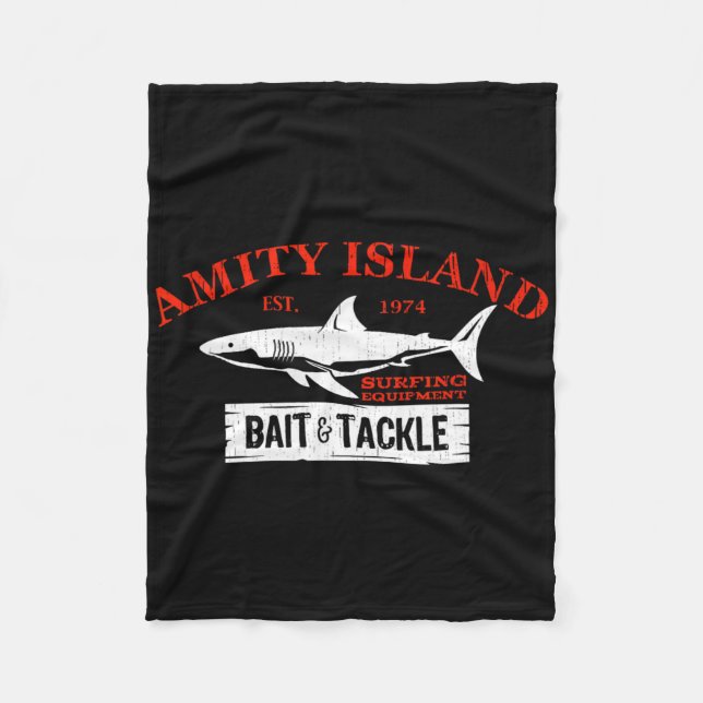Couverture Polaire Amity Island Byit And Tackle Pêche Rétro 1  (Devant)