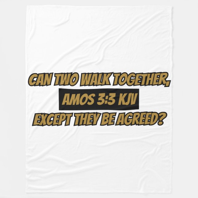 Couverture Polaire Amos 3:3 KJV Bible Verse Écriture (Devant)