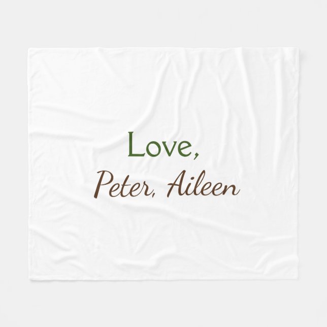 Couverture Polaire amour ajouter un nom simple texte modifiable minim (Devant (Horizontal))