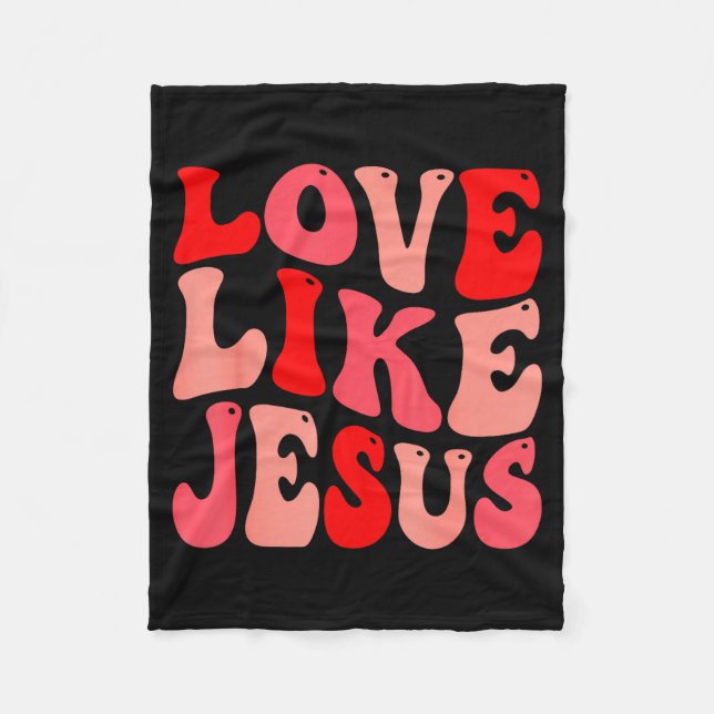 Couverture Polaire Amour chrétien comme Jésus Saint-Valentin  (Devant)