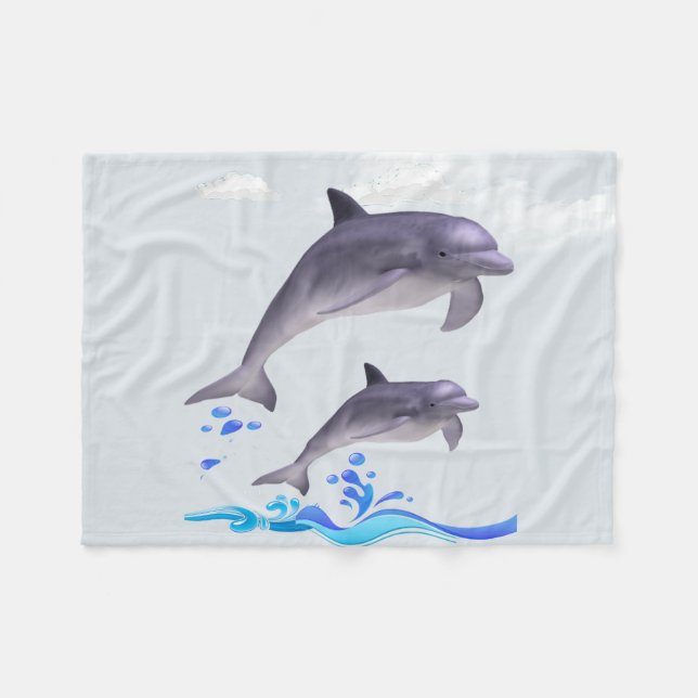 Couverture Polaire Amour de dauphin (Devant (Horizontal))