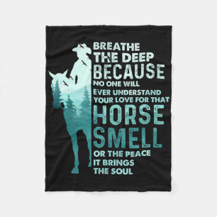 Couverture Polaire Amour de l'odeur de cheval - Équitation à cheval R
