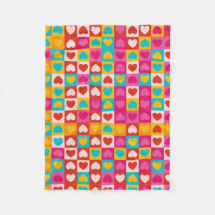 Couverture Polaire Amour en Motif