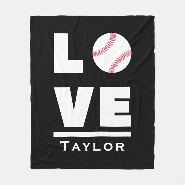 Couverture Polaire Amour Et Vie Du Ventilateur Sport De Baseball Nom  (Devant)